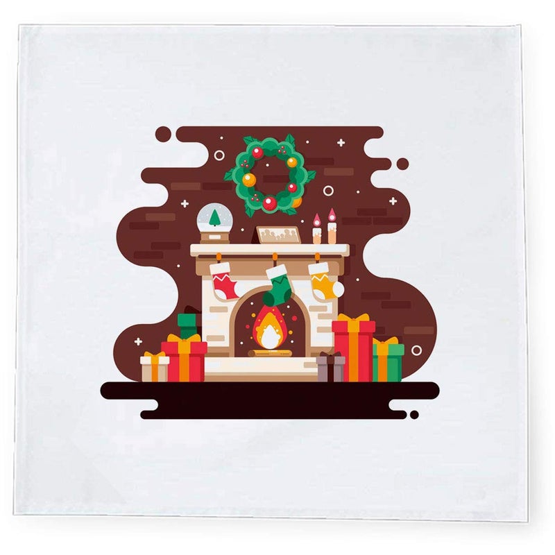 Khakee مناديل طاولة حرير تفطة بموضوع عيد الميلاد 6 قطع 10x10 لتزيين عيد الميلاد زينة عيد الميلاد هدية عيد الميلاد npxmas29P - Image 2