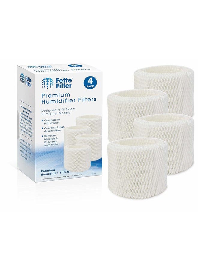 Fette Filter 4 Pack of Humidifier Wicking Filters Compatible with Vicks Kaz & Protec Replacement Wicking Humidifier Filter Compare to Part # WF2 (Pack of 4) - Image 1