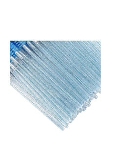 ORiTi ORiTi 50 Pcs Disposable Mascara Brushes Crystal Eyelash Wands Mascara Applicator Spooly for Eyelashes (Crystal-Blue)  - Image 3