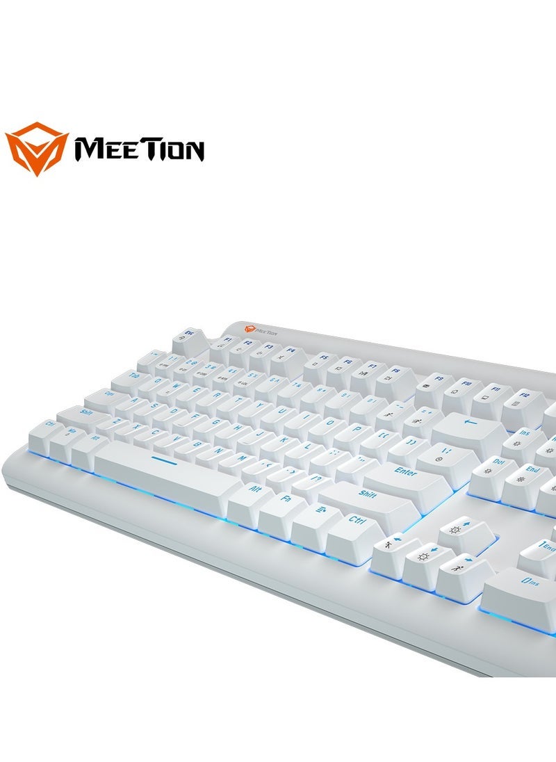 Meetion Meetion MK600 Mechanical Keyboard Anti-ghosting Full keys No. of keys 104/105 Keyboard Type Blue switch OS Compatibility Windows XP/Vista/7/8/10  MAC OS X Interface USB  - Image 5