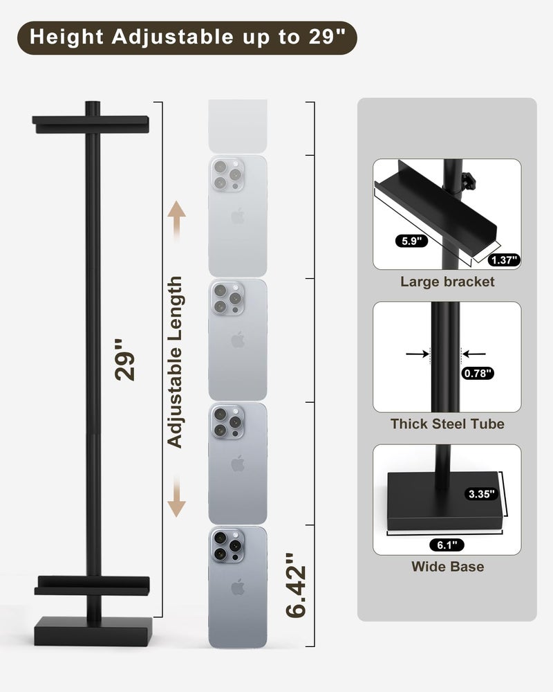 Victawks Adjustable Tabletop Easel Stand, Picture Easels for Display Up to 29" H, Metal Picture Frame Holder Stand Table for Art, Photo (Black) - Image 5