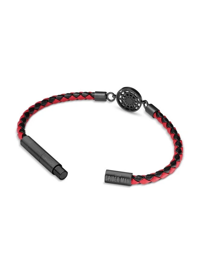 Police  Webbed Wonder Black & Red Leather Bracelet Limited Edition for Men for Men | Best Price UAE