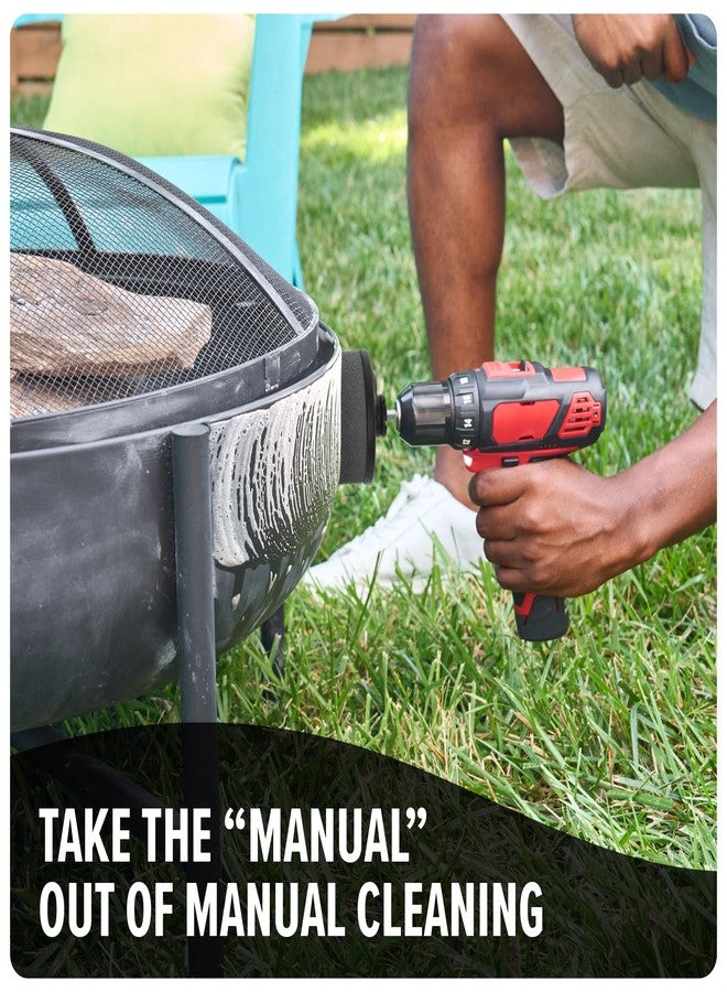 Dirt Devil Scour Pad Cleaning Set, 3 Piece, 3.5" Pads, for Use on Stainless Steel, Tubs, Showers, Metal and More, Extreme Dirt Build Up, Scouring Pad Drill Attachment for Cleaning - Image 3