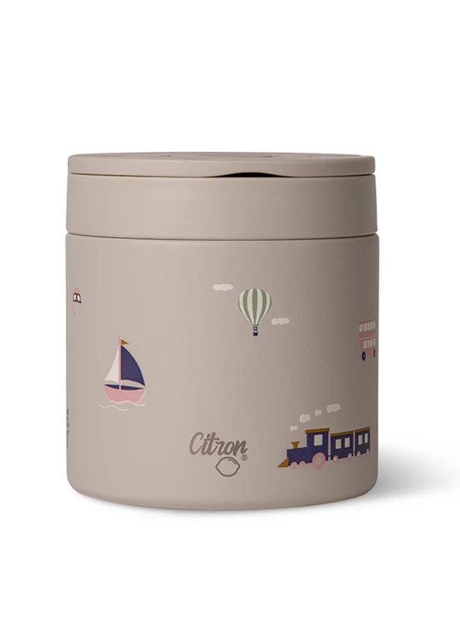 سترون Stainless Steel Food Jar 350ml - Vehicles - Vacuum Insulated Thermal Container for Kids - Durable, Leakproof & BPA-Free - Keeps Food Warm or Cold