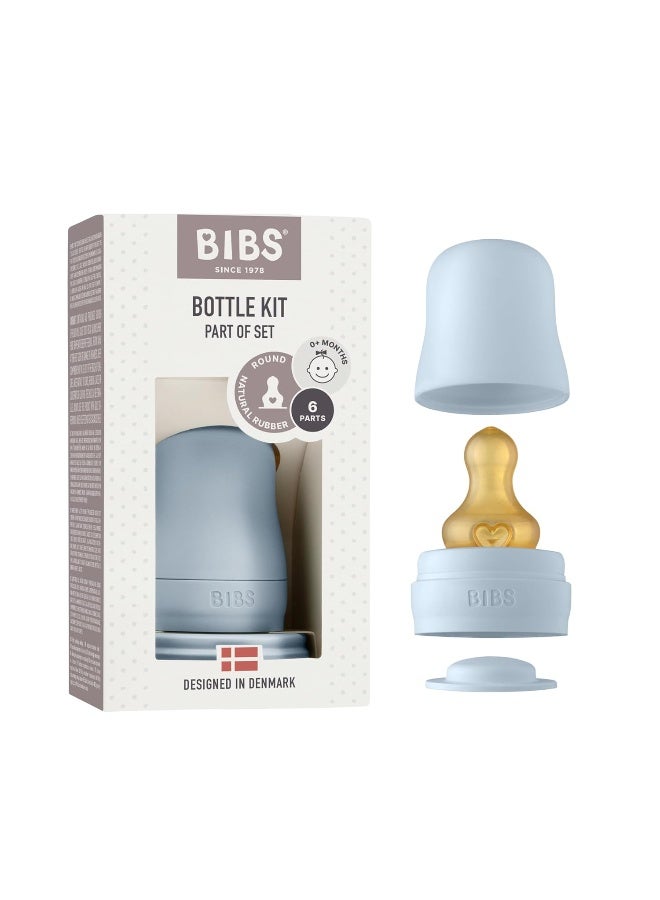 BIBS Bottle Kit - Part of Set. Mix and Match with BIBS Glass Bottles in Different Sizes, Bottle Kit Color - Part of Set, Baby Blue - Image 1