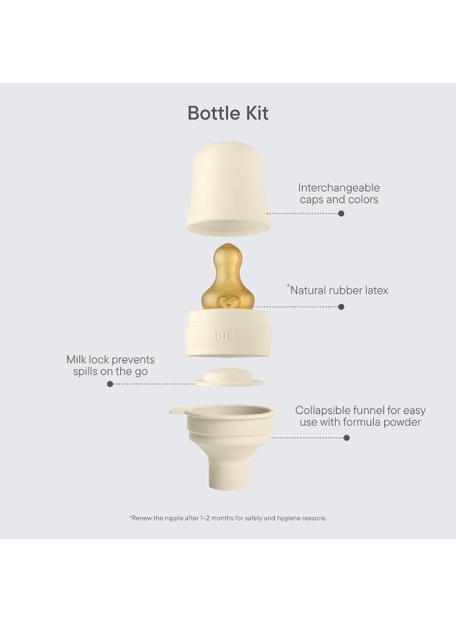 BIBS Bottle Kit - Part of Set. Mix and Match with BIBS Glass Bottles in Different Sizes, Bottle Kit Color - Part of Set, Baby Blue - Image 2