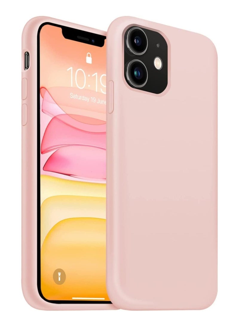 أكاليكس جراب سيليكون متوافق مع iPhone 11، سيليكون سائل رفيع، طبقات من المطاط الهلامي الناعم المقاوم للصدمات، جراب حماية للهاتف مع بطانة من مادة TPU (وردي) - Image 1