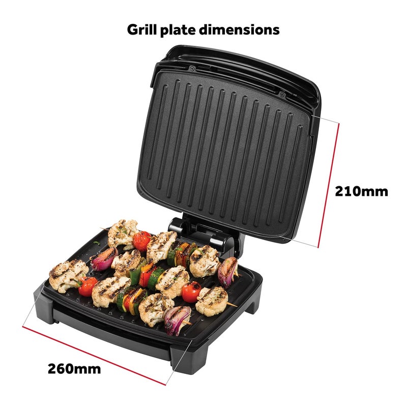 George Foreman George Foreman Immersa Medium 1300 W Electric Grill Toaster Sandwich Maker Dishwasher Safe Easy Clean Nonstick FatReducing Plates Burger Griller Steaks Veggies Panini more Black 28310  - Image 2