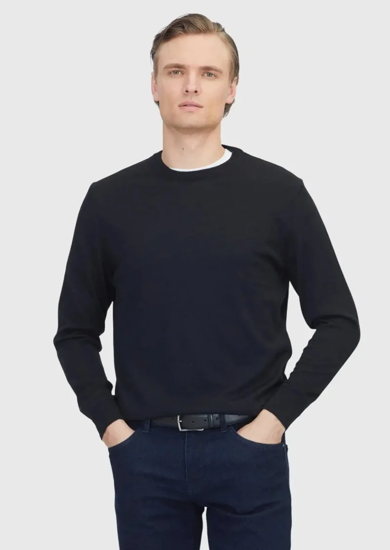 RAMSEY Black Knitwear Sweatshirt