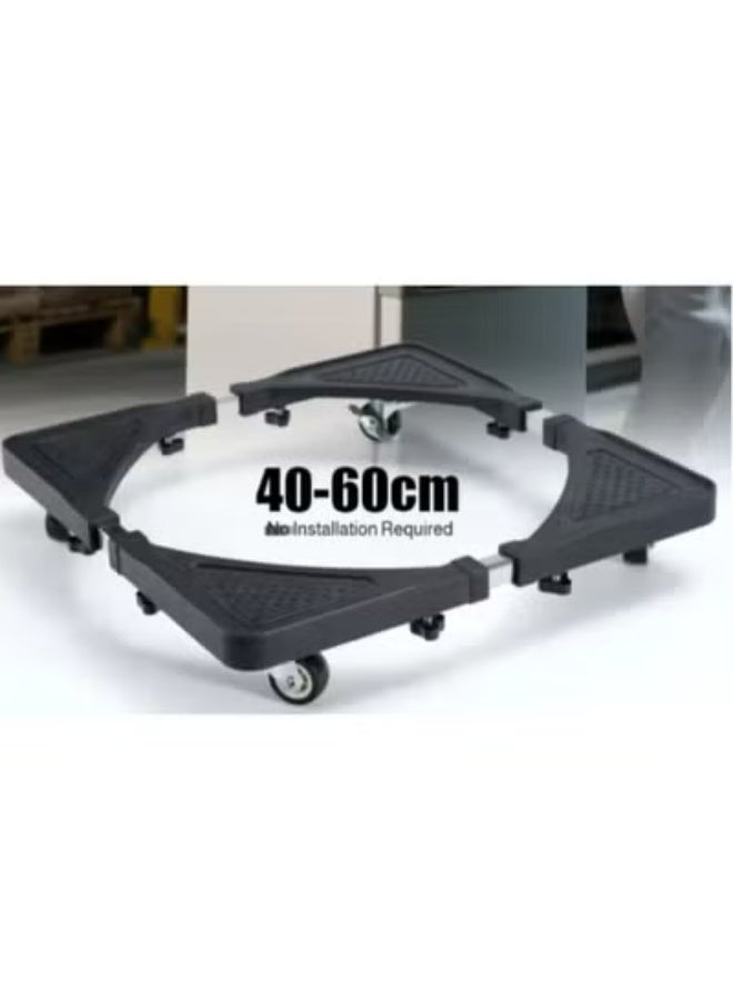 سيسلي رف الأجهزة المنزلية المتنقلة بعجلات عالمية وقاعدة ثلاجة وقاعدة غسالة ورف متنقل بعجلات عالمية تلسكوبية - Image 3