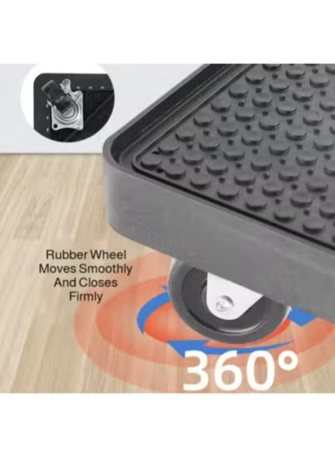 سيسلي رف الأجهزة المنزلية المتنقلة بعجلات عالمية وقاعدة ثلاجة وقاعدة غسالة ورف متنقل بعجلات عالمية تلسكوبية - Image 4