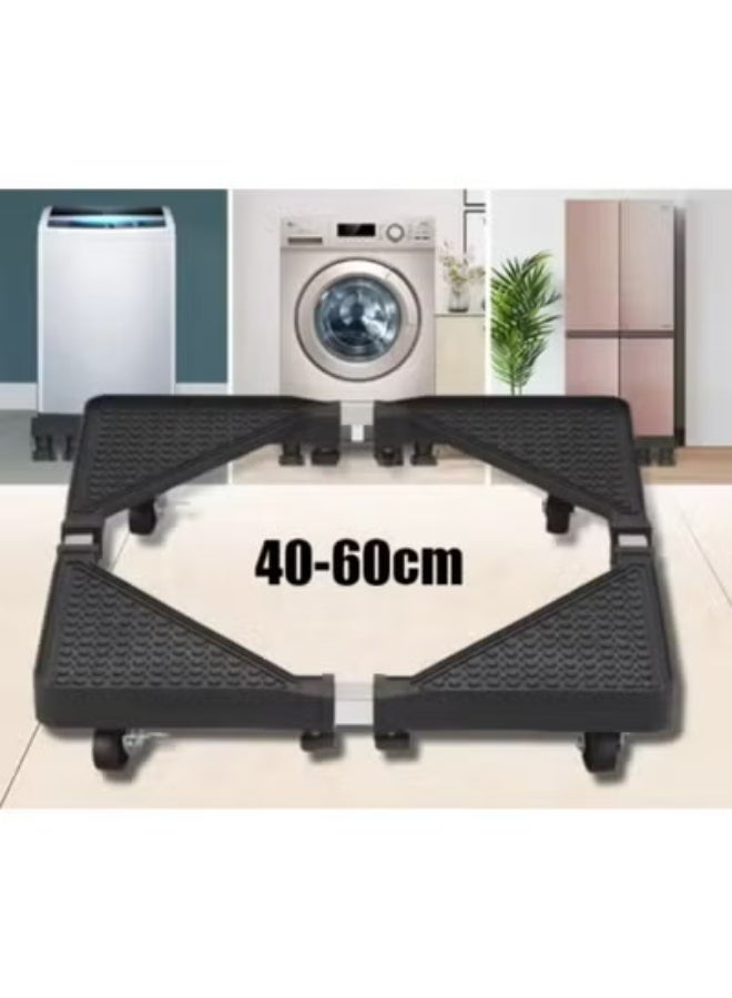 سيسلي رف الأجهزة المنزلية المتنقلة بعجلات عالمية وقاعدة ثلاجة وقاعدة غسالة ورف متنقل بعجلات عالمية تلسكوبية - Image 1