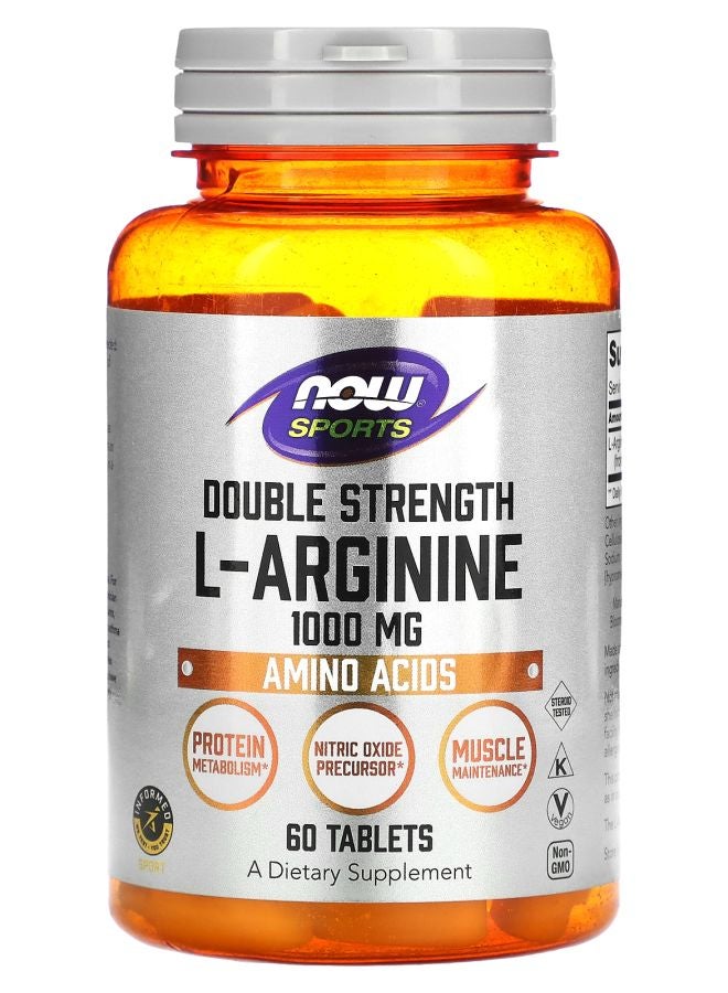 now ل-أرجينين بقوة مزدوجة 1000 ملغ 60 قرص