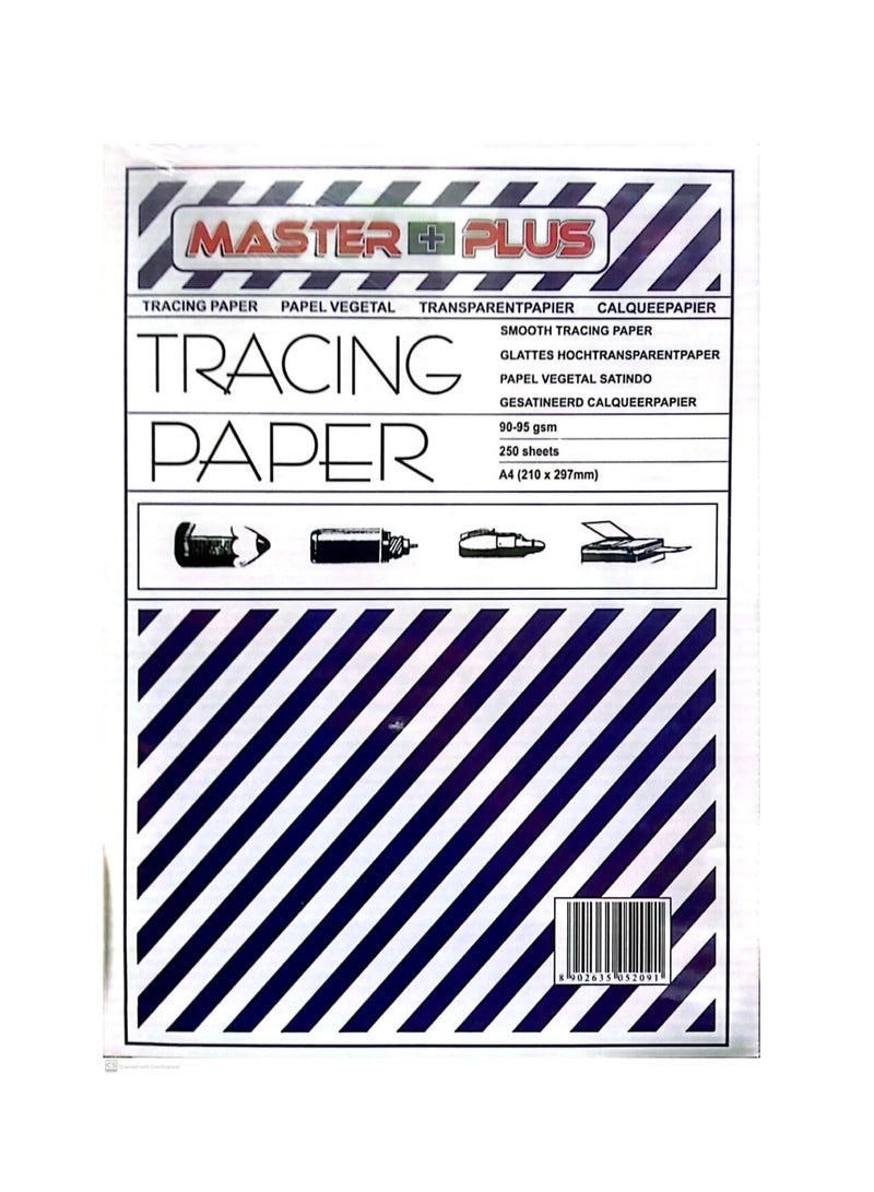 MASTER PLUS TRACING PAPER 250 SHEETS A4 - Image 2