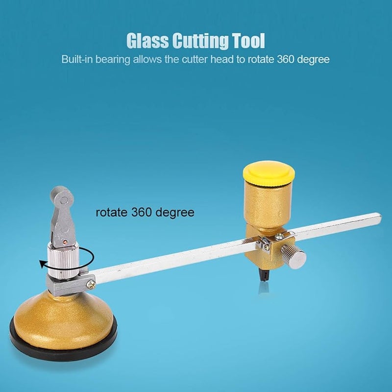 Baxnore Glass Circle Cutter Tool with Compass for Precise Circular and Hole Cutting - Image 4