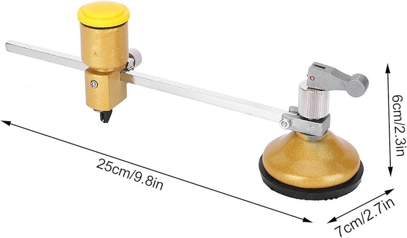 Baxnore Glass Circle Cutter Tool with Compass for Precise Circular and Hole Cutting - Image 3