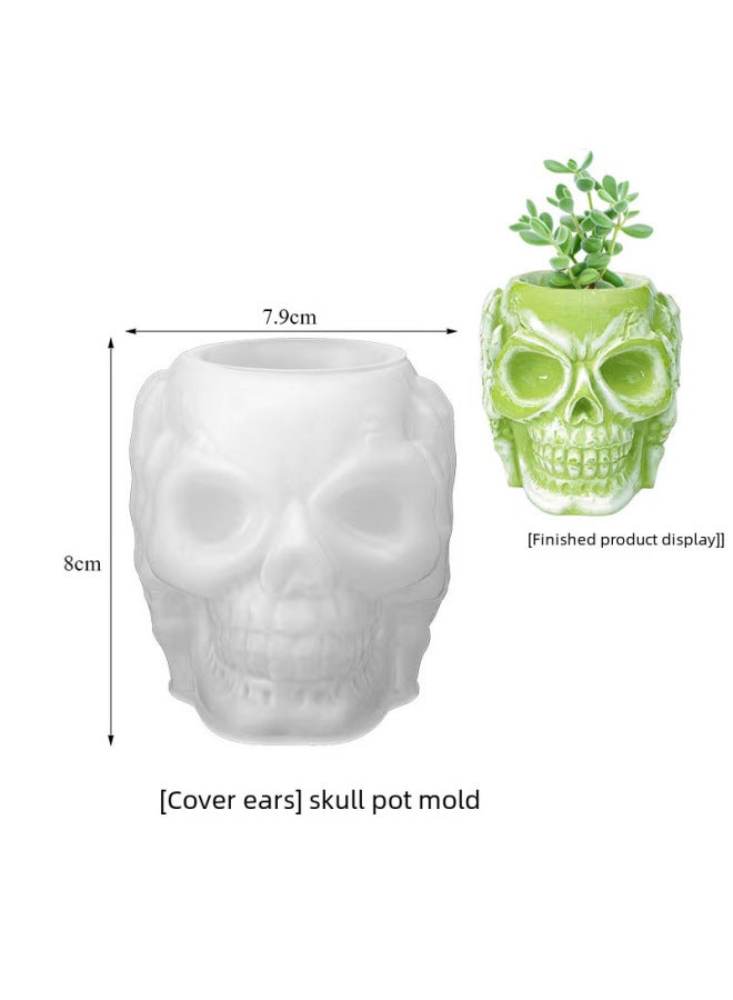 Diy Resin Drip Grafting Gypsum Mold Silent Body Vase Skull Head Potted Plant Candle Holder Silicone Mold Kitchen Tableware-Specifications:03 Beauty Figure Mold - Image 4