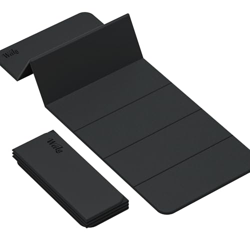 WEILA 1/2 Inch Extra Thick Yoga Mat Pilates Equipment, 70"x24" Odorless Workout Mats for Home Gym, Non-slip Exercise Mats for Women Men Home Workout, Foldable Yoga Mats for Travel Camping Sleeping(Charcoal) - Image 1