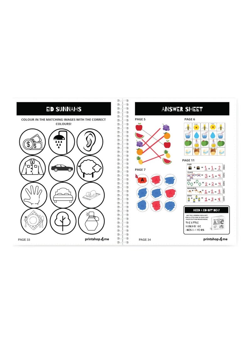 PRINTSHOP4ME - MY RAMADAN BUSY BOOK FOR KIDS |34 Pages of Activities| I Children Craft |Teaching The Fundamentals Of Ramadan| Muslim, Kids, Islam, Eid - Image 1