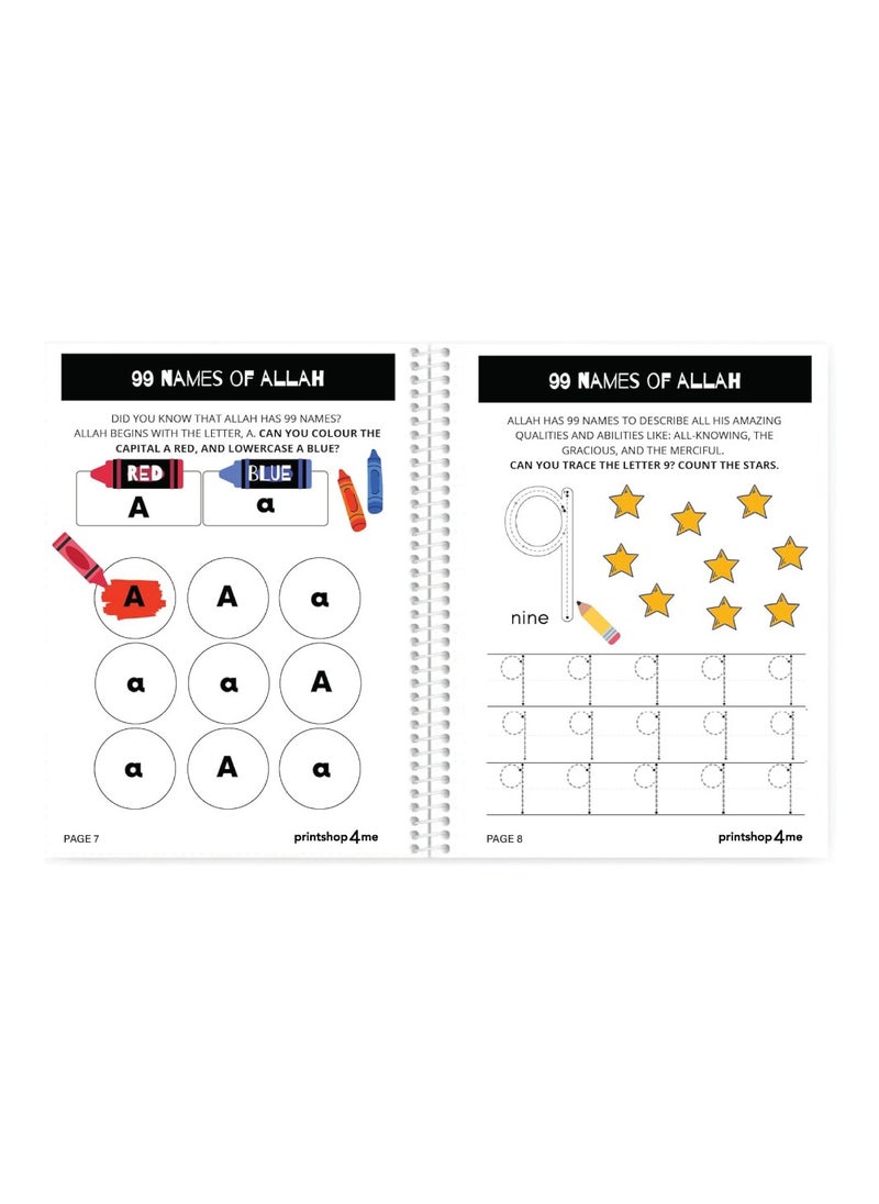 PRINTSHOP4ME - MY RAMADAN BUSY BOOK FOR KIDS |34 Pages of Activities| I Children Craft |Teaching The Fundamentals Of Ramadan| Muslim, Kids, Islam, Eid - Image 1