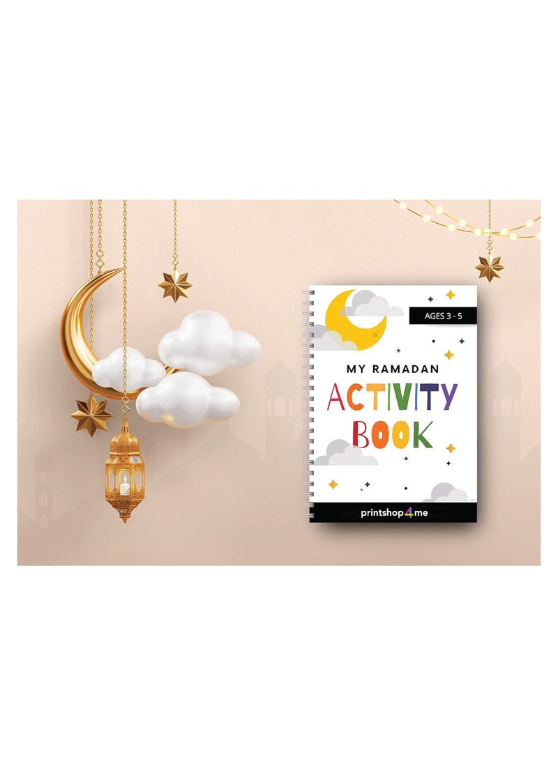 PRINTSHOP4ME - MY RAMADAN BUSY BOOK FOR KIDS |34 Pages of Activities| I Children Craft |Teaching The Fundamentals Of Ramadan| Muslim, Kids, Islam, Eid - Image 1