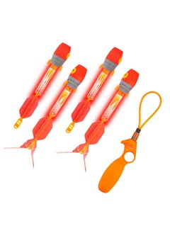 Zing Firetek Rocket Combo Pack, Light-Up Toys Include 2 Firetek Rockets (Fly Up To 250 Feet), 2 Firetek Copters (Fly Up To 150 Feet) And 1 Rip Zip Launcher, For Kids Ages 8 And Up  - Image 1