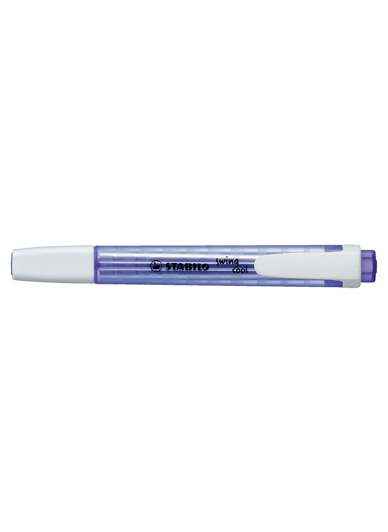 STABILO Highlighter Pen - Swing Cool Pack of 10 Violet Highlighters , Anti-Dry Out , for Drawing Illustrations , Note Taking  - Image 1
