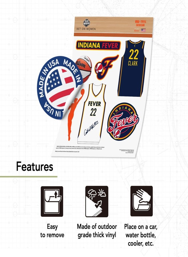 Desert Cactus Caitlin Clark Indiana Fever WNBA Officially Licensed Sticker Vinyl Decal Laptop Water Bottle Car Scrapbook (P4) - Image 3