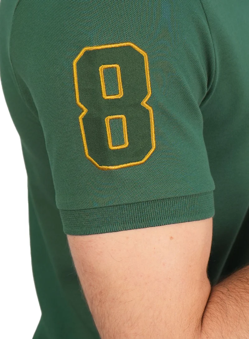 Giordano  Men’s Slim Fit Napoleon Embroidery Lycra Pique Polo for Men | Best Price UAE
