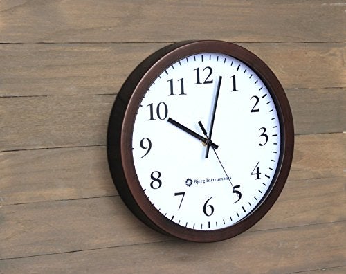 Bjerg Instruments Modern 12" Steel Enclosure Silent Wall Clock with Non Ticking Movement (Bronze) - Image 5