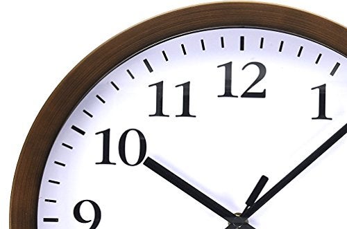 Bjerg Instruments Modern 12" Steel Enclosure Silent Wall Clock with Non Ticking Movement (Bronze) - Image 3