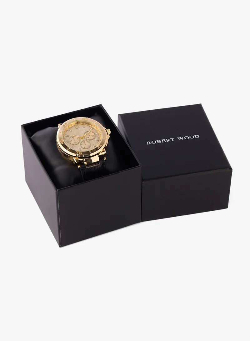 Robert Wood  Croc Emboss Strap Analogue Watch for Men | Best Price UAE