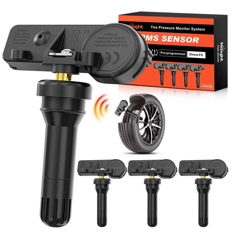 Nilight Nilight TPMS Sensor Compatible with 2009 2011 2012 2013 2014 2015 Ford F150 Fusion Mustang 2011-2020 Focus Explorer 2011-2020 Lincoln MKS MKT MKX Navigator 315Mhz Tire Pressure Sensor, 2 Year Warranty  - Image 1