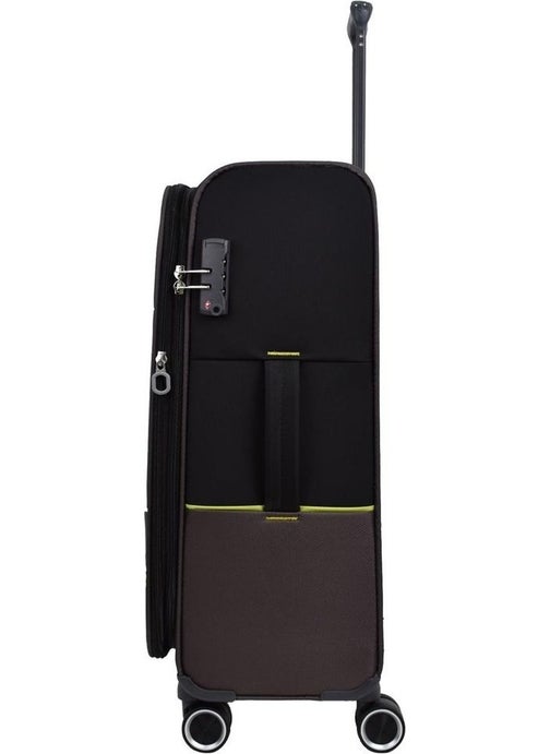 pierre cardin Ultra Light Black Unisex Medium Size Suitcase 04PC8200-02  - Image 2