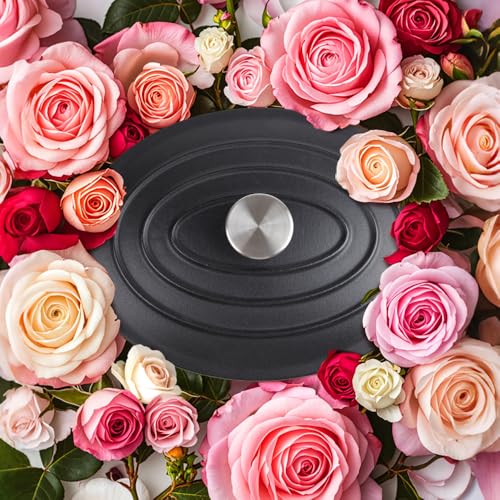 Alathote 5.5 Quart Oval Cast Iron Dutch Oven Pot with Lid, Oven Safe up to 550° F & Dishwasher Safe, Sturdy Dutch Oven Cookware - Image 2