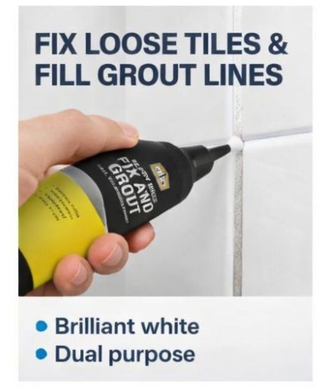 Palace Ready Mixed Fix & Grout 250ML Wall Tile Adhesive & Grout Tube – Waterproof Tile Repair Paste, Brilliant White Wall Tile Fixing Compound, Dual Purpose Adhesive & Grouting Solution - Image 5
