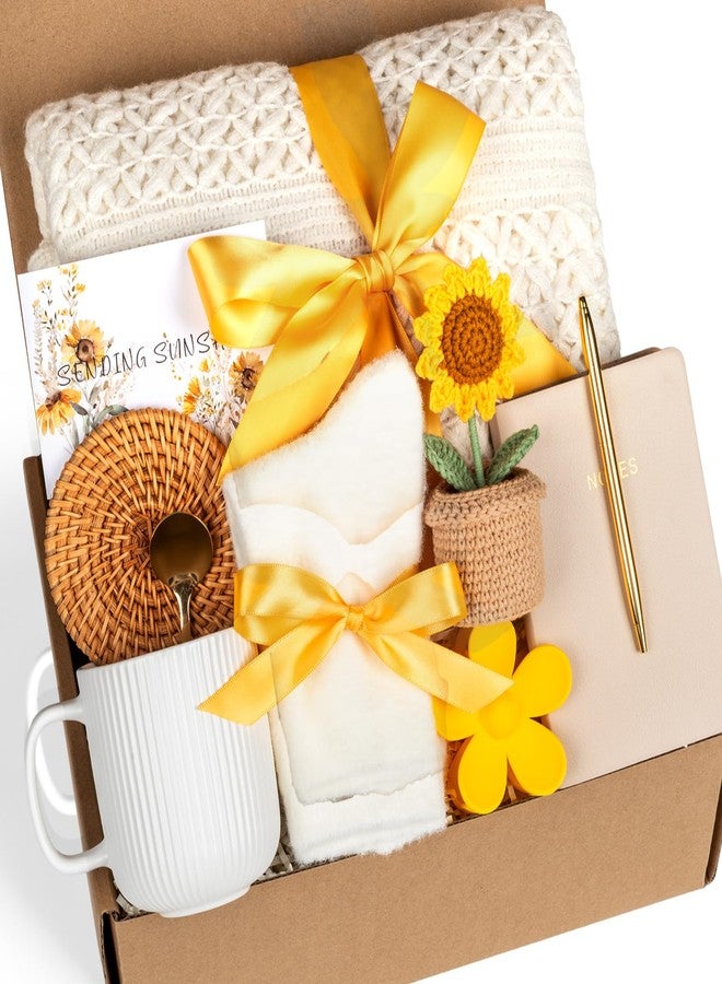 Anforsun Birthday Gifts for Women, Self Care Get Well Soon Gift Basket for Women, Sending Sunshine Sunflower Thinking of You Care Package for Her, Friendship, Mom, Sister, Best Friend, Wife, Coworker - Image 1