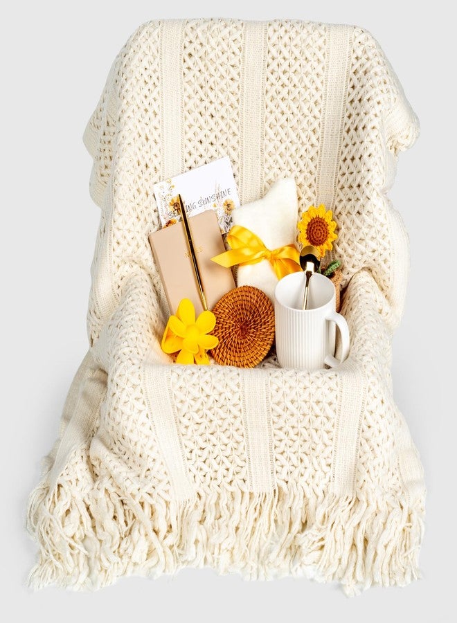Anforsun Birthday Gifts for Women, Self Care Get Well Soon Gift Basket for Women, Sending Sunshine Sunflower Thinking of You Care Package for Her, Friendship, Mom, Sister, Best Friend, Wife, Coworker - Image 3