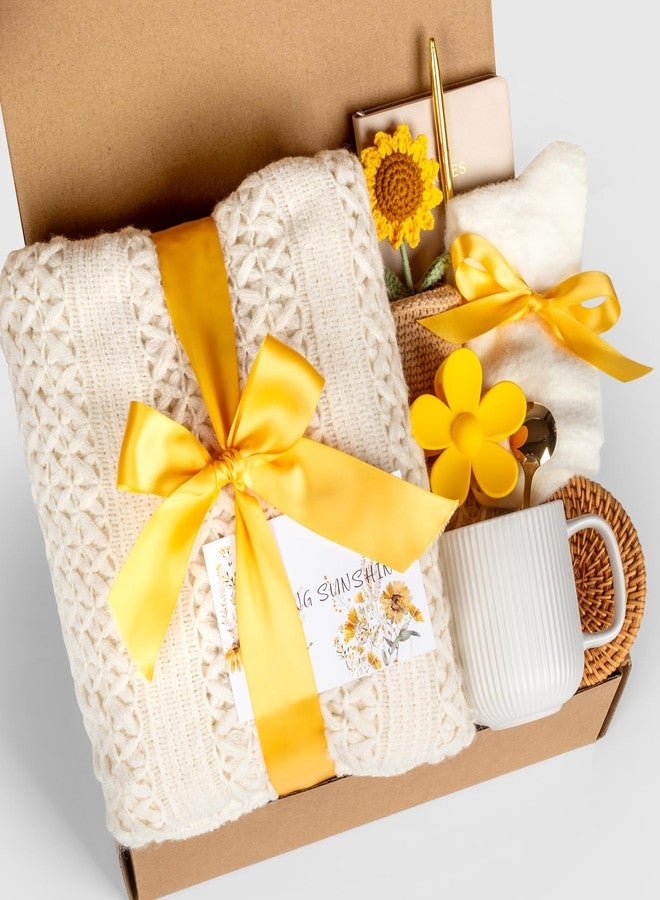 Anforsun Birthday Gifts for Women, Self Care Get Well Soon Gift Basket for Women, Sending Sunshine Sunflower Thinking of You Care Package for Her, Friendship, Mom, Sister, Best Friend, Wife, Coworker - Image 4