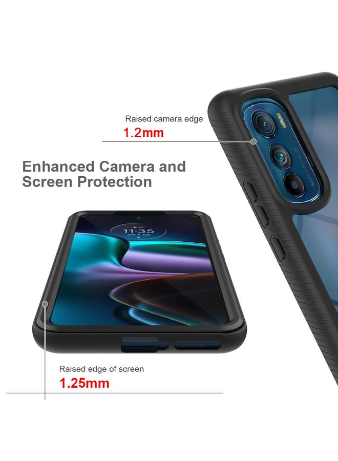 Green Tiger Motorola Moto Edge 30 Starry Sky Full Body Hybrid Shockproof Phone Case Black - Image 5