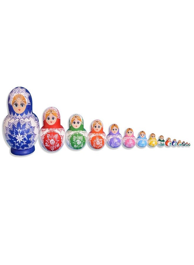 YAKELUS Russian Nesting Dolls for Kids Matryoshka Doll 15pcs Handmade - Image 4