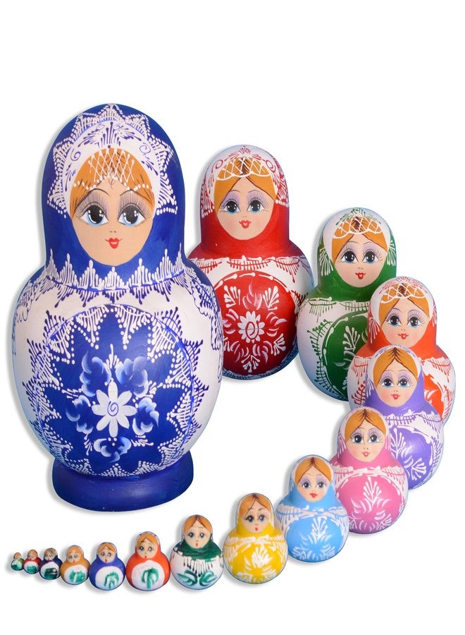 YAKELUS Russian Nesting Dolls for Kids Matryoshka Doll 15pcs Handmade - Image 2