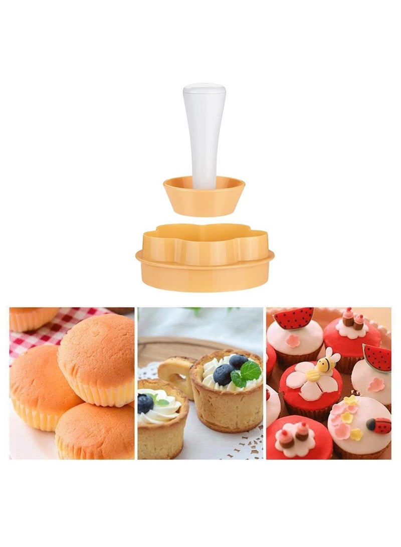 ممون عبوتان من أدوات دك عجينة المعجنات، قوالب بسكويت دائرية على شكل زهرة، قوالب مكبس بسكويت لخبز البسكويت والكعك والفطائر الصغيرة وأدوات المطبخ - Image 4