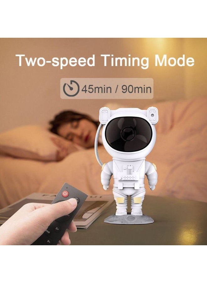 جهاز عرض نجوم المجرة رائد الفضاء، ضوء ليلي، جهاز تحكم عن بعد مع مؤقت، رأس مغناطيسي يدور 360 درجة، أضواء النجوم، ضوء سديم ليلي للأطفال والكبار - Image 2