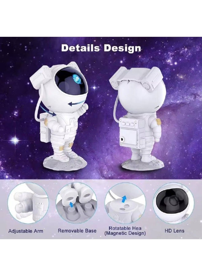 جهاز عرض نجوم المجرة رائد الفضاء، ضوء ليلي، جهاز تحكم عن بعد مع مؤقت، رأس مغناطيسي يدور 360 درجة، أضواء النجوم، ضوء سديم ليلي للأطفال والكبار - Image 3