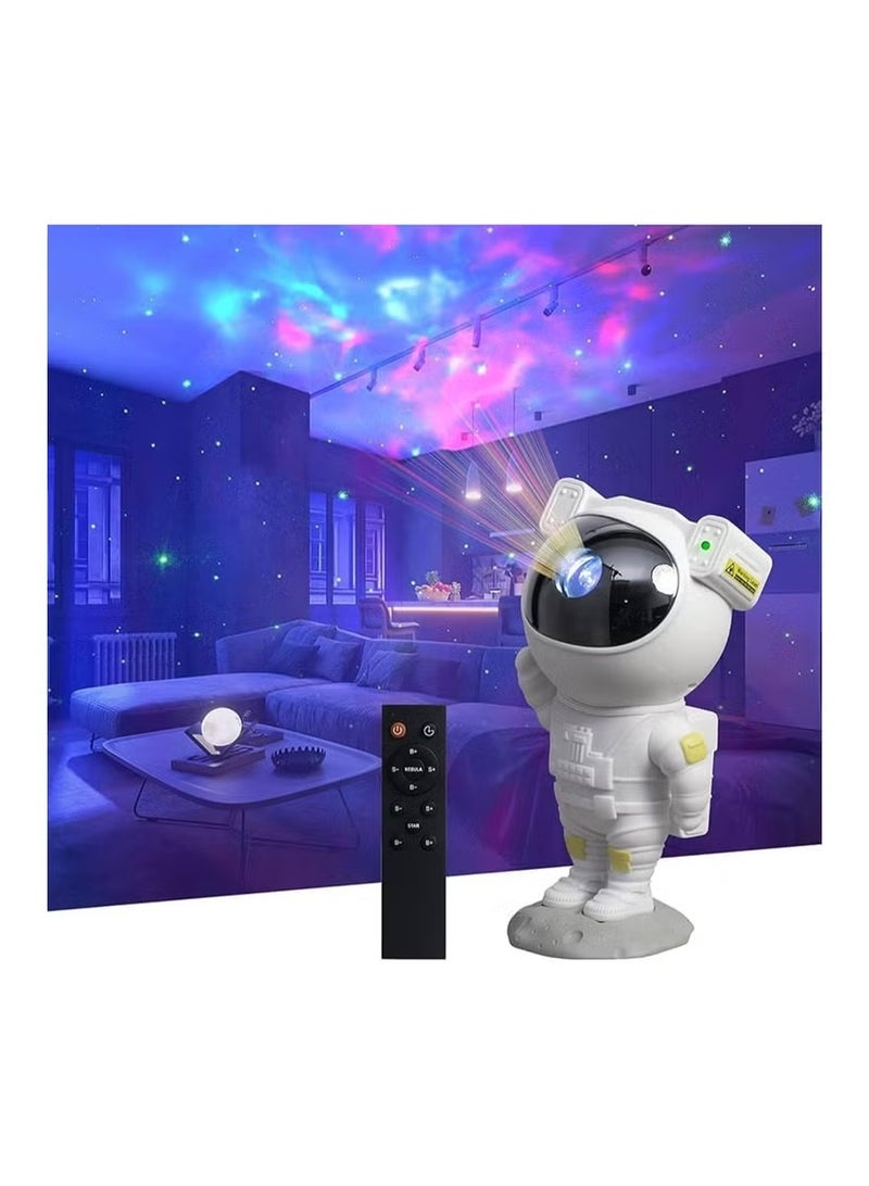 جهاز عرض نجوم المجرة رائد الفضاء، ضوء ليلي، جهاز تحكم عن بعد مع مؤقت، رأس مغناطيسي يدور 360 درجة، أضواء النجوم، ضوء سديم ليلي للأطفال والكبار - Image 4