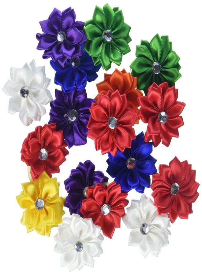 Aria 100 Count Rhinestone Rainbow Pet Hair Bow - Image 1