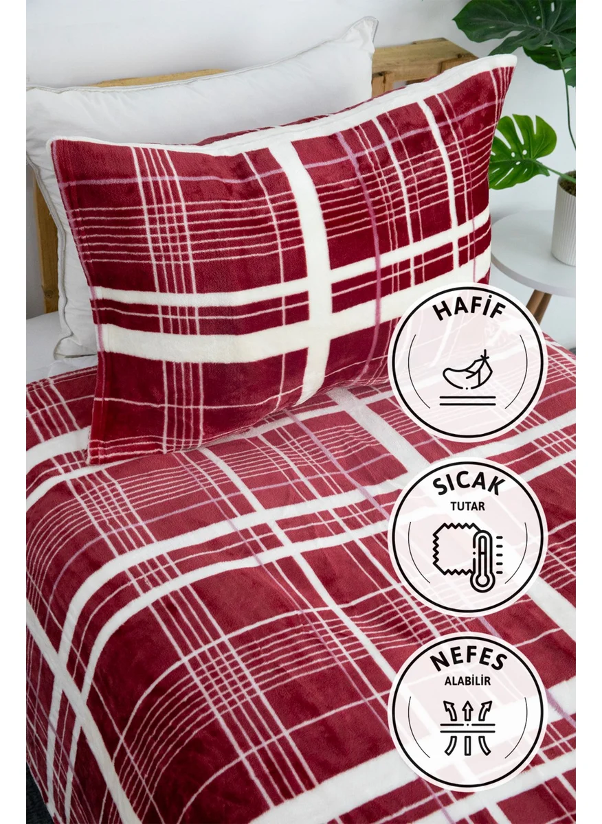 فافورا 2 Piece Woolly Single Blanket Bedspread Set - B