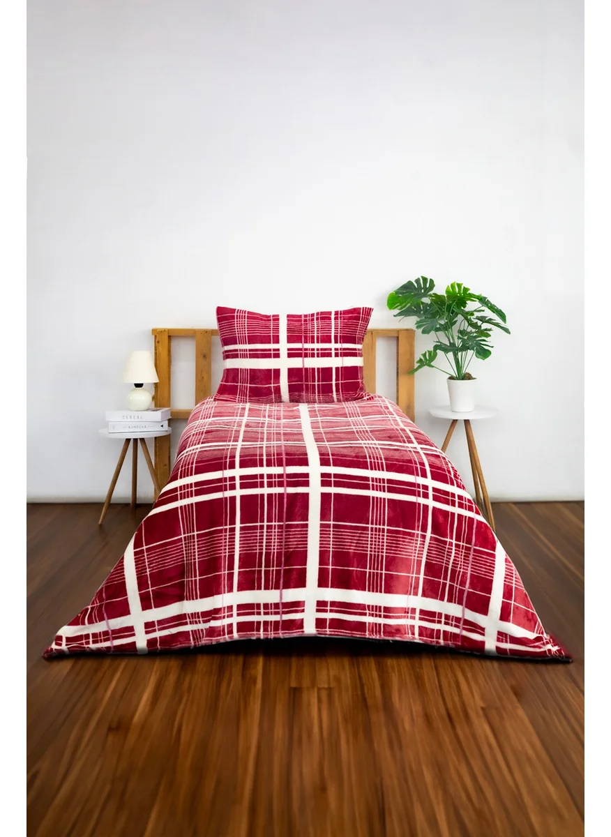 فافورا 2 Piece Woolly Single Blanket Bedspread Set - B