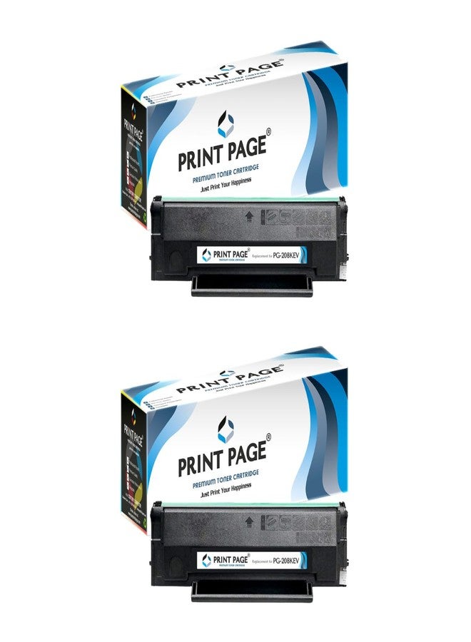Print Page PG-208KEV Toner Cartridge Compatible for Printers P2518, P2518W, P2512W, P2210, M6518 M6518NW, M6512NW, M6559NW, M6552NW, M6609 (Set of 2) - Image 1